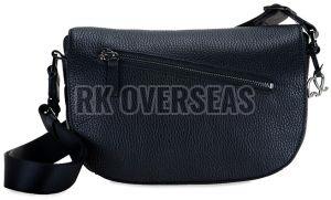 Ladies Black Leather Cross Shoulder Bag