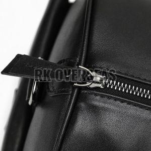 Black Leather Duffle Bag