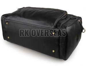 Black Genuine Leather Duffle Bag