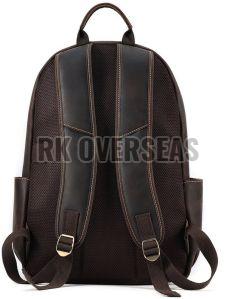 Leather Brown College Backpack Bag