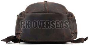 Leather Brown College Backpack Bag