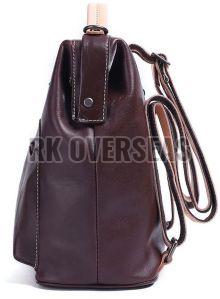 Reddish Brown Leather Backpack Bag
