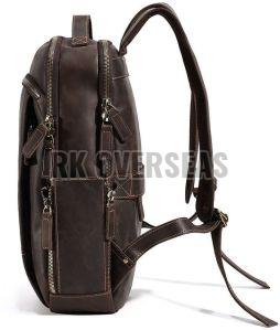 Dark Brown Leather Backpack Bag