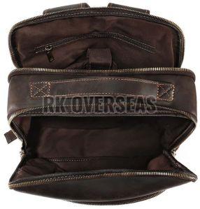Dark Brown Leather Backpack Bag