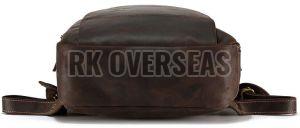 Dark Brown Leather Backpack Bag