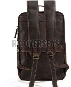 Dark Brown Leather Backpack Bag