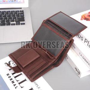 Mens Napa Bi Fold Brown Leather Wallet