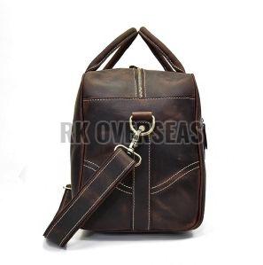 Brown Leather Duffle Bag