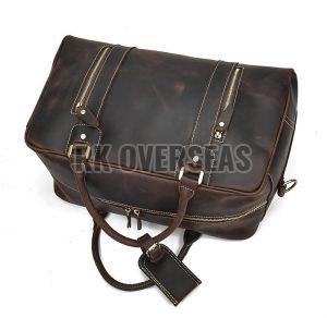 Brown Leather Duffle Bag