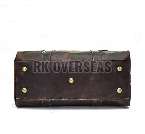 Brown Leather Duffle Bag