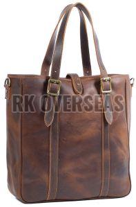 Ladies Brown Leather Tote Bag