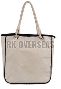 Plain Cream Cotton Canvas Tote Bag