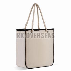 Plain Cream Cotton Canvas Tote Bag