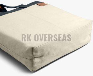 Black and Cream Cotton Canvas Tote Bag