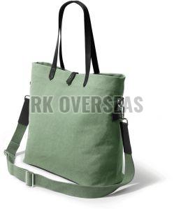 Light Green Cotton Canvas Tote Bag