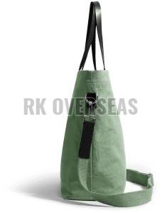 Light Green Cotton Canvas Tote Bag