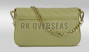 Ladies Green Leather Designer Clutch Bag