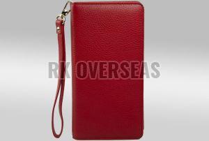 Ladies Red Hand Leather Wallet
