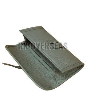 Ladies Designer Pista Green Leather Wallet
