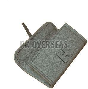 Ladies Designer Pista Green Leather Wallet