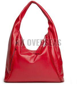 Ladies Red Leather Hobo Handbag