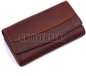 Ladies Brown Hand Leather Wallet