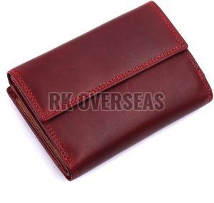 Bi Fold Ladies Brown Leather Wallet