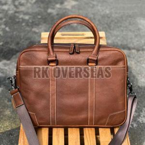High Quality Brown Leather Laptop Bag