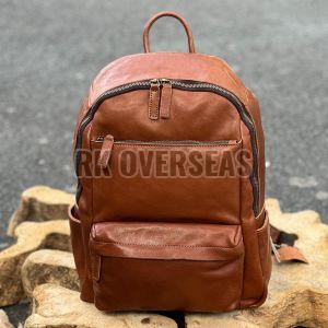 Leather Brown Fancy Backpack Bag