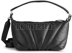 Ladies Designer Black Leather Handbag