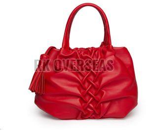 Ladies Designer Red Leather Handbag