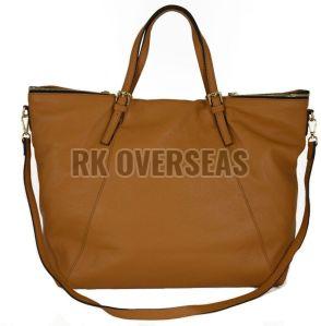 Ladies Fancy Mustard Leather Handbag