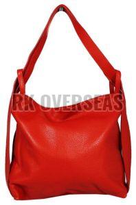Ladies Red Leather Side Bag
