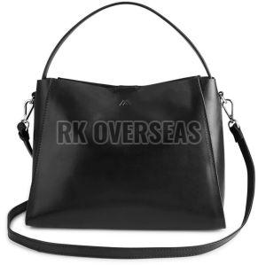 Premium Black Leather Ladies Handbag