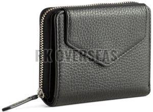 Handmade Black Leather Ladies Wallet