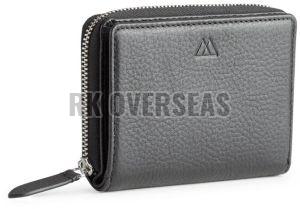 Plain Black Ladies Leather Wallet