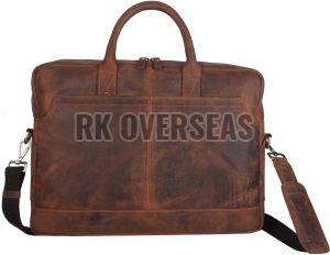 Dark Brown Leather Laptop Bag