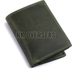 Mens Hunter Green Leather Wallet