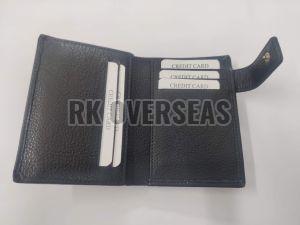Mens Napa Bi Fold Black Leather Wallet