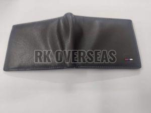 Mens Black Napa Bi Fold Leather Wallet