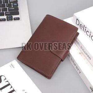 Mens Napa Bi Fold Brown Leather Wallet