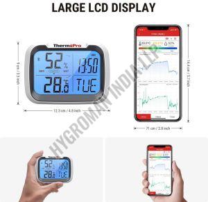 Digital Thermo Hygrometer With Bluetooth Connectivity For Mobile App