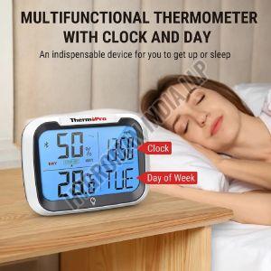 Digital Thermo Hygrometer With Bluetooth Connectivity For Mobile App
