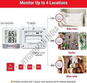 ThermoPro TP200B Indoor and Outdoor Digital Thermo Hygrometer