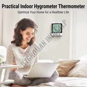 Digital Indoor Thermo Hygrometer With Clock
