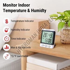 Digital Indoor Thermo Hygrometer With Clock