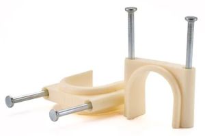 Ivory CPVC Pipe Nail Clamp