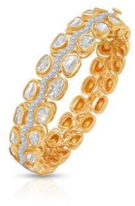 Golden Thread Polki Diamond Bangle