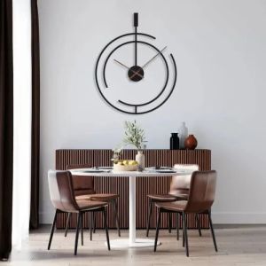 Black Decorative Metal Wall Clock
