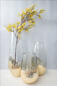 Half Gold Foil Vases